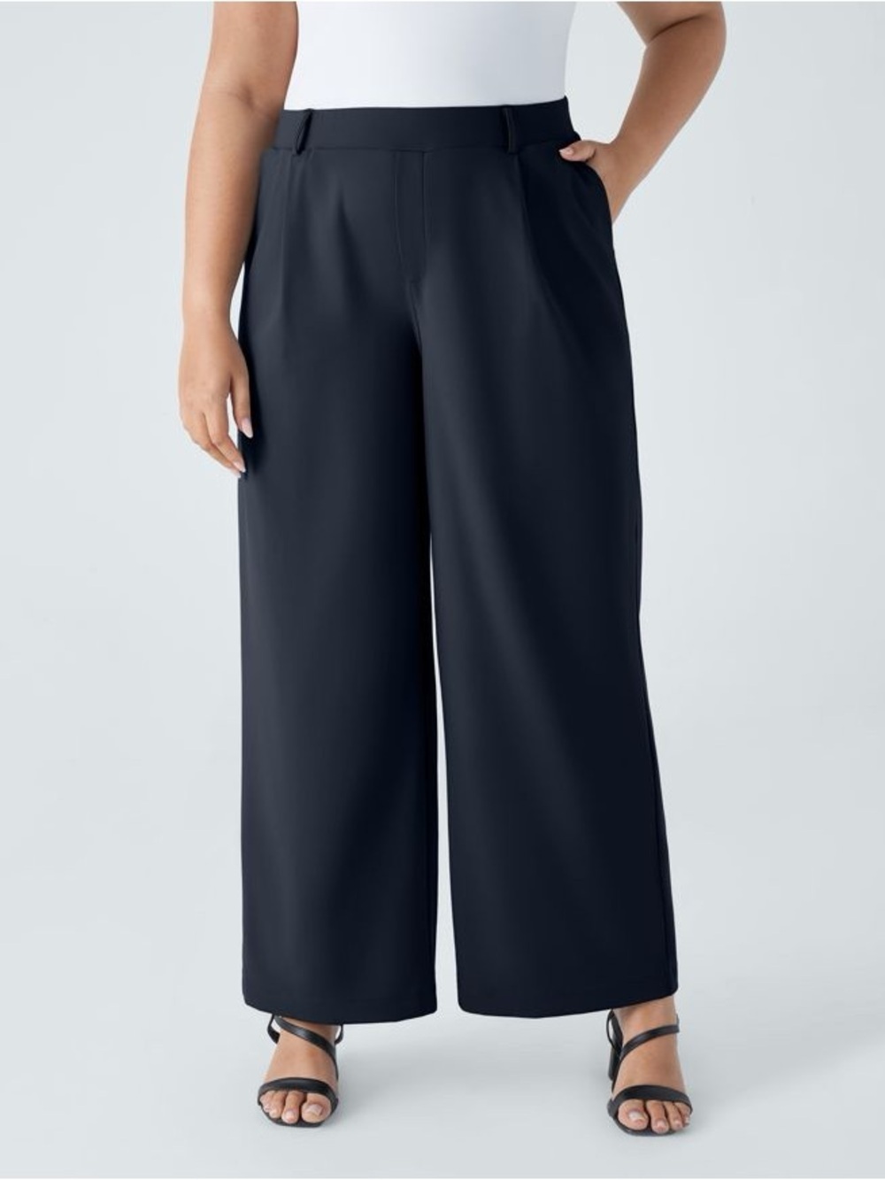 Halara Flex™ DayStretch High Waisted Straight Leg Work Pants Midnight Blue 3x